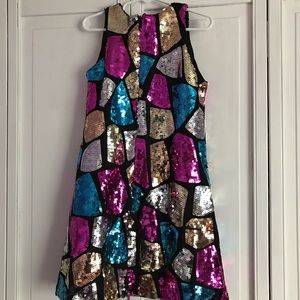 Multicolor sequin dress.
